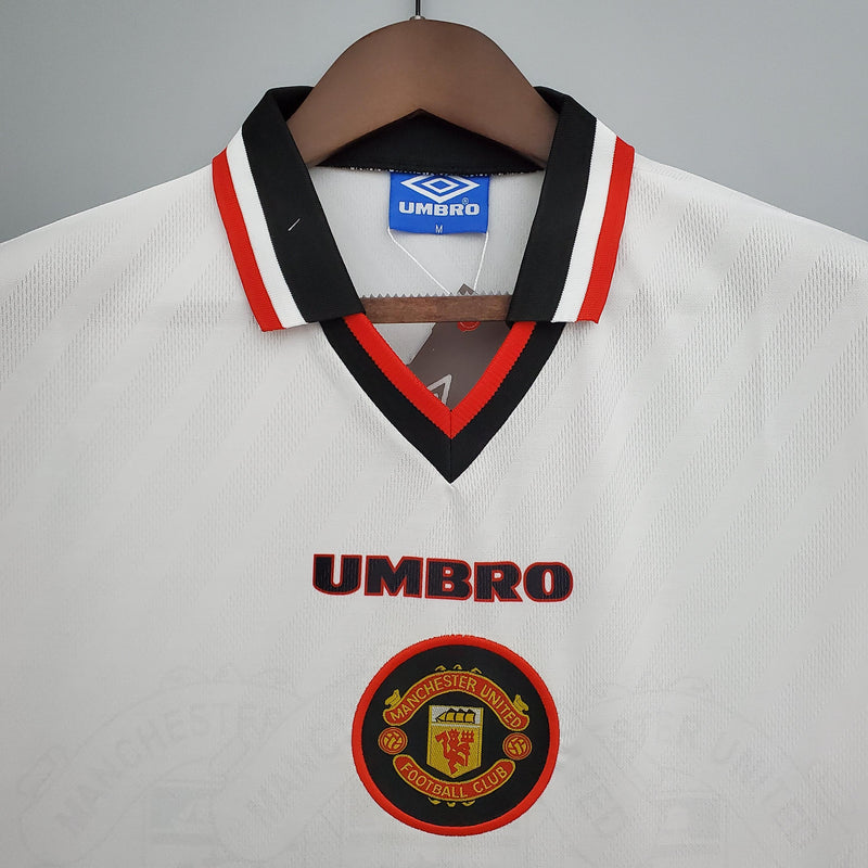 Camisa Retrô Manchester United 1996/1997 II Away - Branca - Umbro