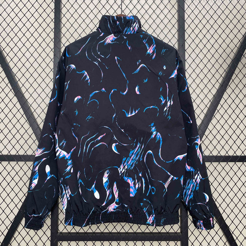 Corta-Vento Coreia do Sul Dupla-Face - Azul/Vermelho