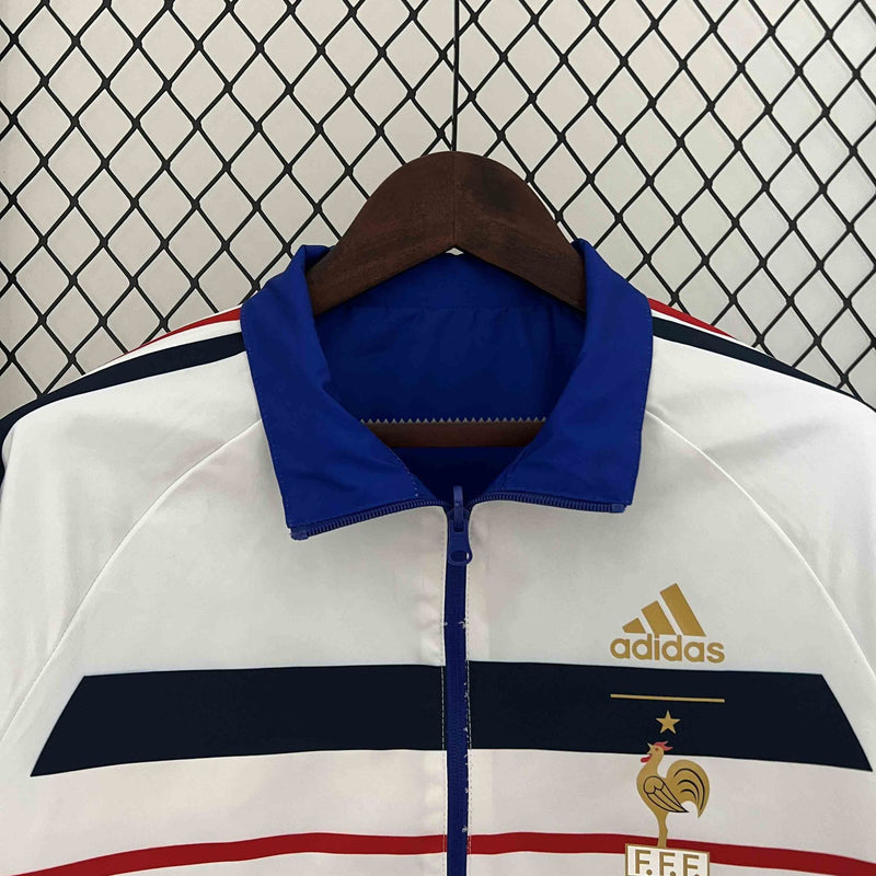 Corta-Vento França 1998 Dupla-Face - Azul/Branco