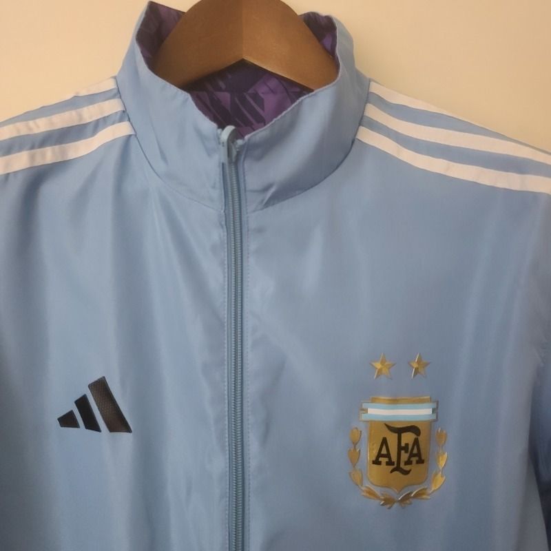 Corta-Vento Argentina Dupla-Face 2022 - Azul/Roxo
