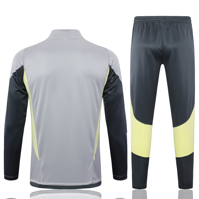24/25 Conjunto Atlético Mineiro - Frio Zíper Curto - Cinza Claro