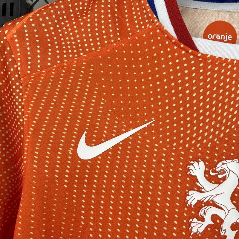 Camisa Holanda Euro Feminina I Home - Torcedor Masculina - Laranja