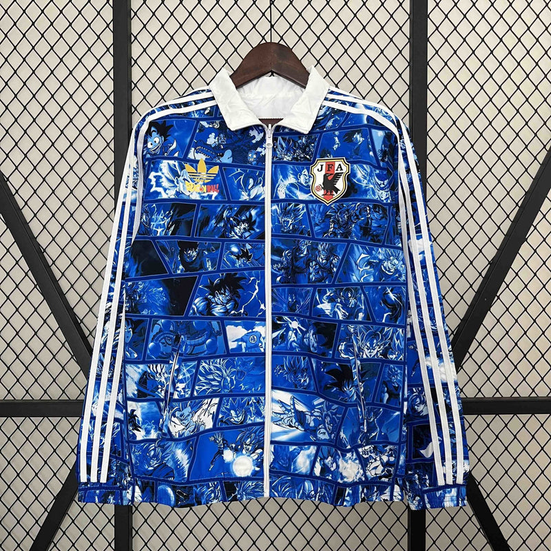 Corta-Vento Japão Dupla-Face - Azul/Branco