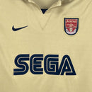 Camisa Retrô Arsenal 2001/2002 II Away Sega - Manga Longa - Dourada