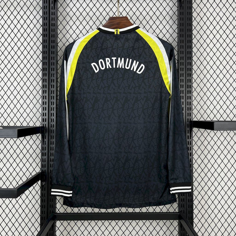 Camisa Retrô Borussia Dortmund 1995/96 II Away - Manga Longa