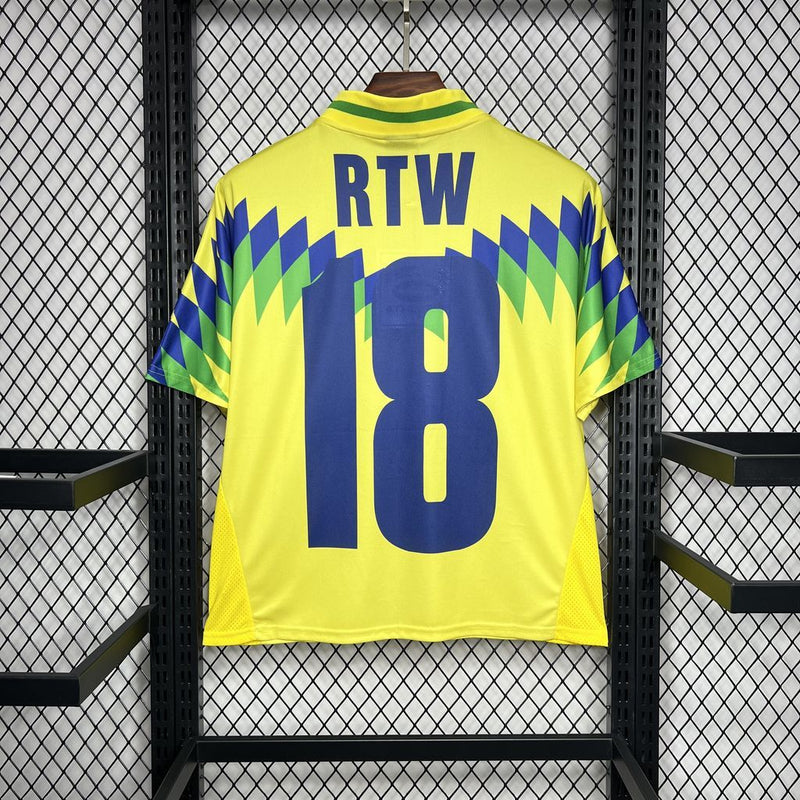 Camisa Retrô Brasil 1995 Corteiz - Edição Especial - Amarela