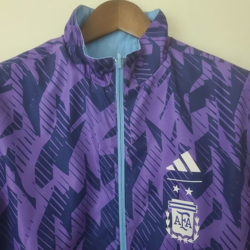 Corta-Vento Argentina Dupla-Face 2022 - Azul/Roxo
