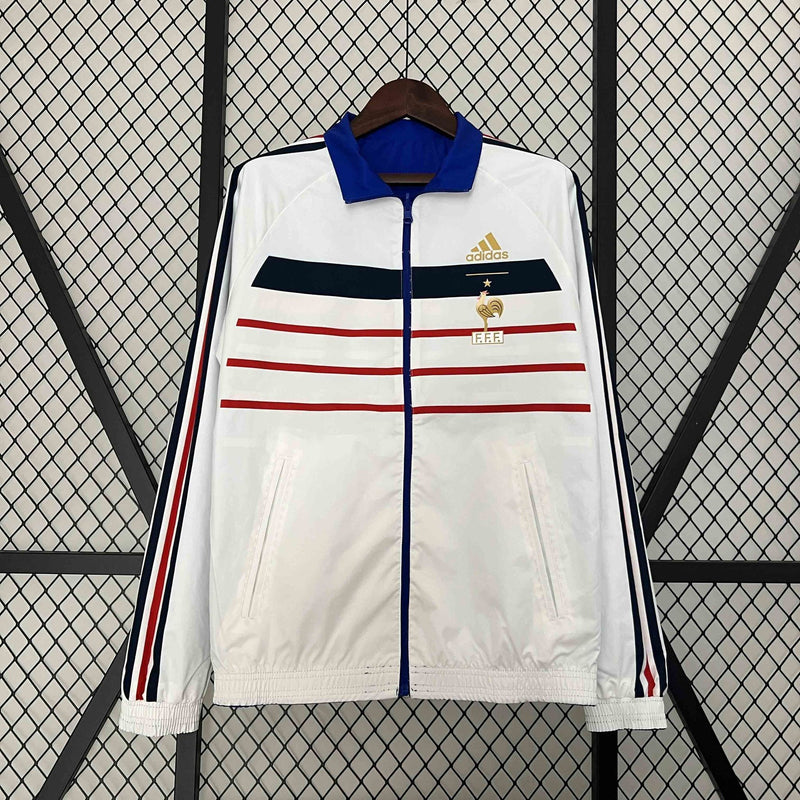 Corta-Vento França 1998 Dupla-Face - Azul/Branco