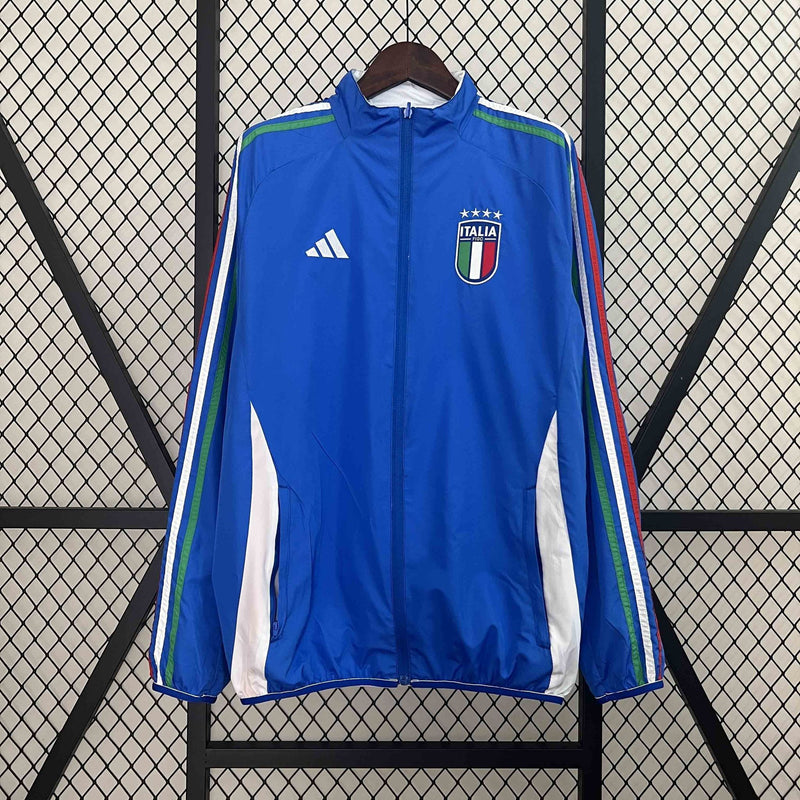 Corta-Vento Itália 24/25 Dupla-Face - Azul/Branco