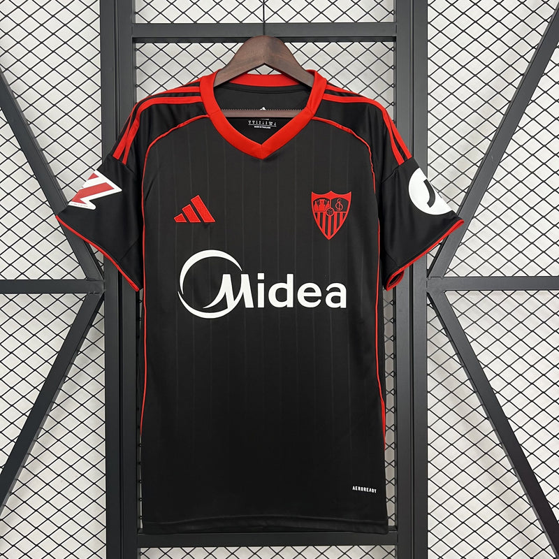 Camisa Sevilla 2025/26 III Third - Torcedor - Preta