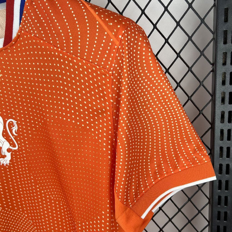 Camisa Holanda Euro Feminina I Home - Torcedor Masculina - Laranja