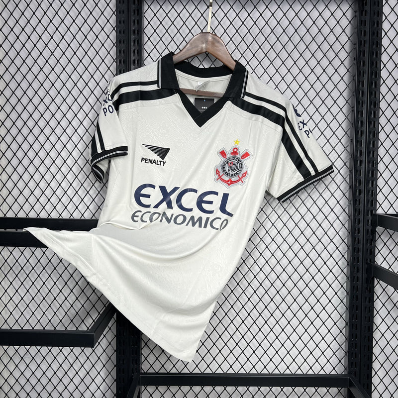 Camisa Retrô Corinthians 1998 I Home Excel - Branca