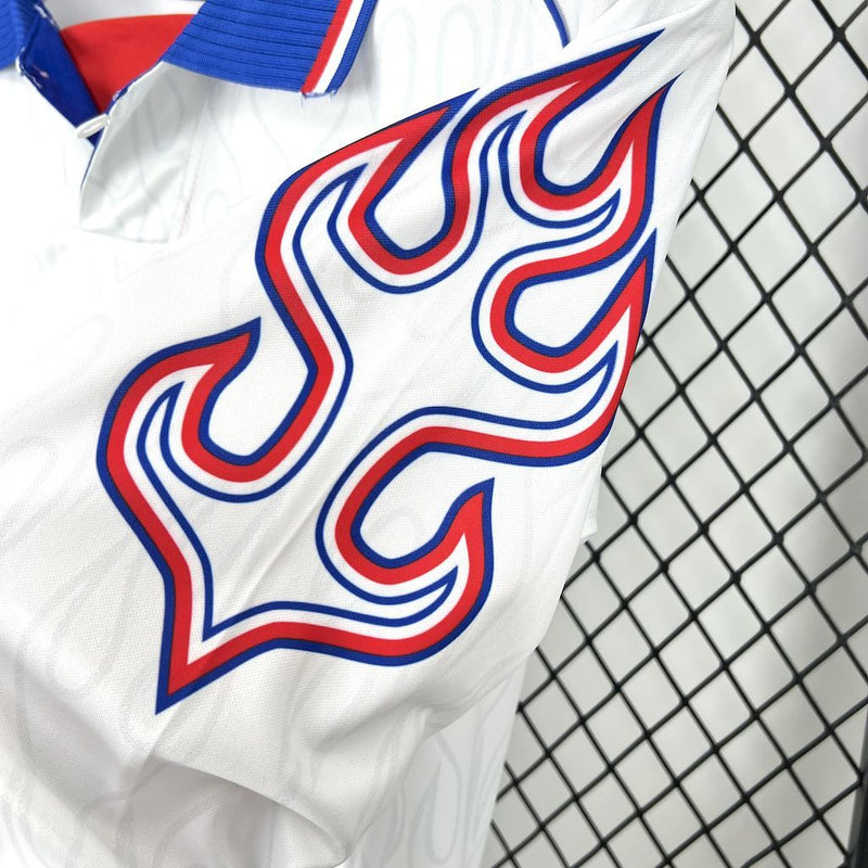 Camisa Retrô Japão 1996 II Away - Manga Longa - Branca