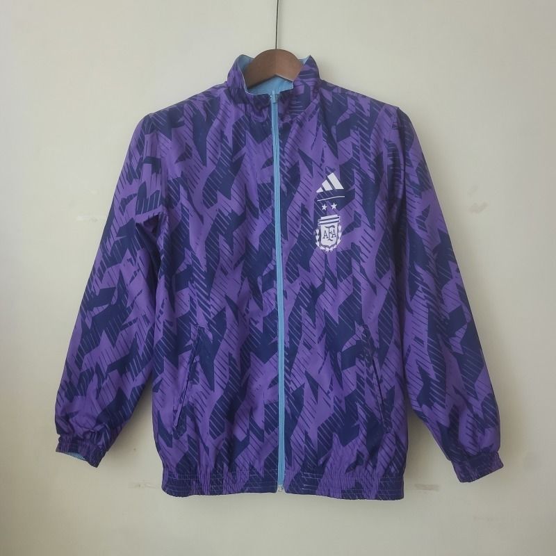 Corta-Vento Argentina Dupla-Face 2022 - Azul/Roxo