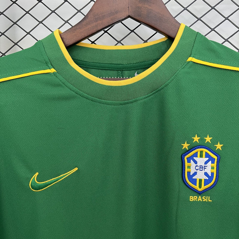 Camisa Retrô Brasil 1998 Goleiro - Verde - Nike
