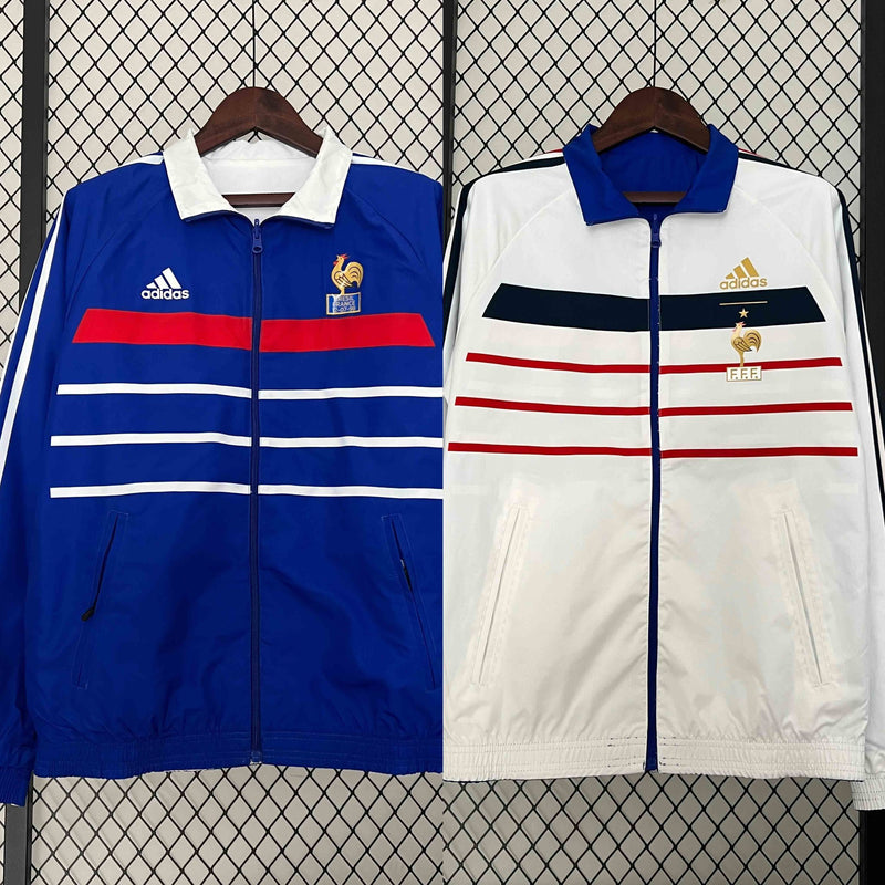 Corta-Vento França 1998 Dupla-Face - Azul/Branco