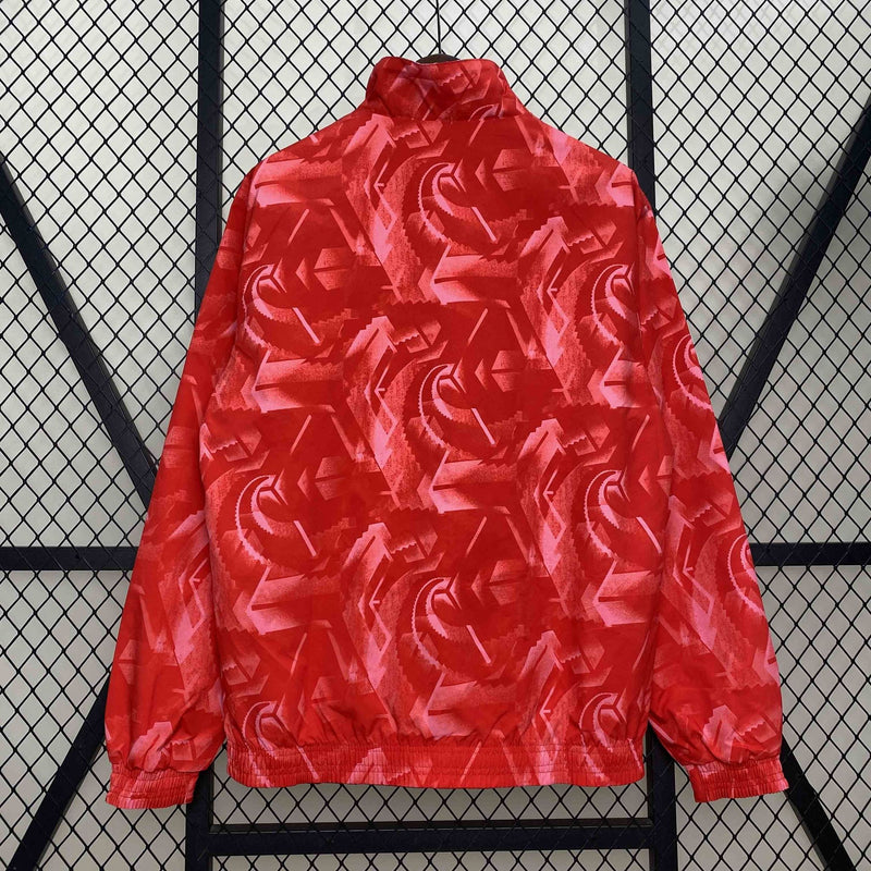 Corta-Vento Coreia do Sul Dupla-Face - Azul/Vermelho