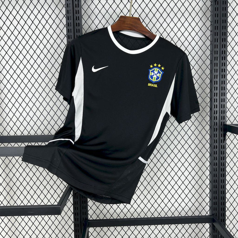 Camisa Retrô Brasil 2002 Goleiro - Preta