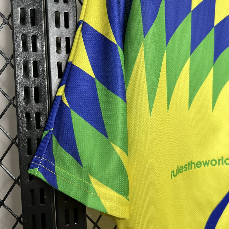 Camisa Retrô Brasil 1995 Corteiz - Edição Especial - Amarela