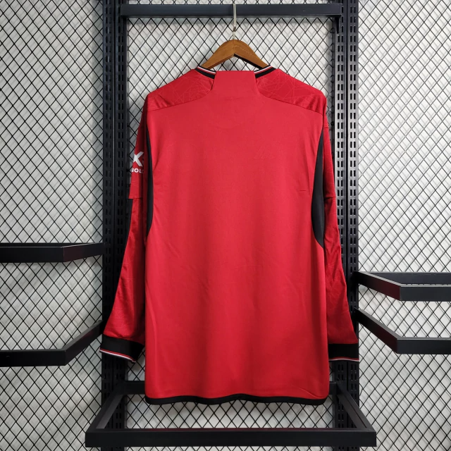 Camisa Manchester United 2023/24 I Home - Torcedor - Manga Longa