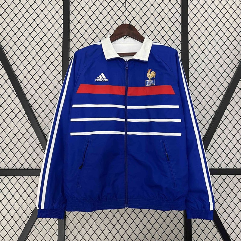 Corta-Vento França 1998 Dupla-Face - Azul/Branco