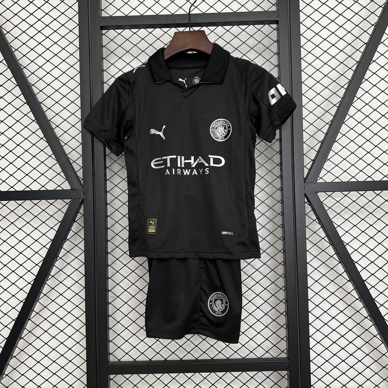 Conjunto Infantil - Manchester City 25/26 II Away - Preto