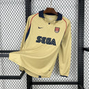 Camisa Retrô Arsenal 2001/2002 II Away Sega - Manga Longa - Dourada