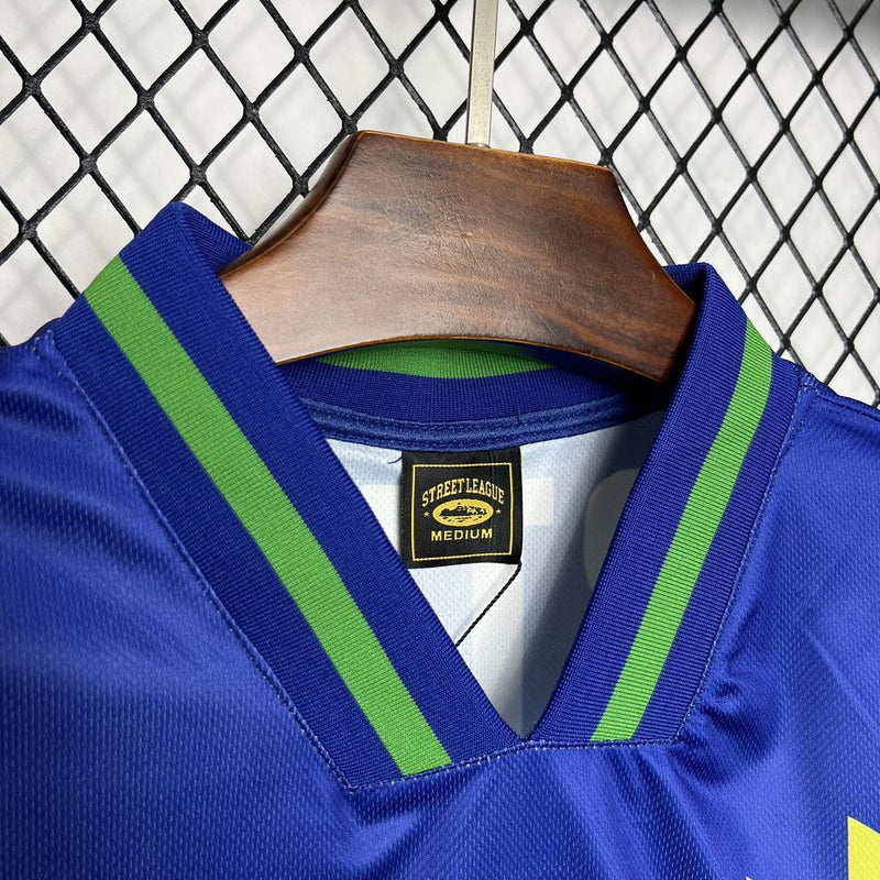 Camisa Retrô Brasil 1995 Corteiz - Edição Especial - Azul