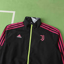 Corta-Vento Juventus 24/25 Dupla-Face - Preto/Cinza Rosa