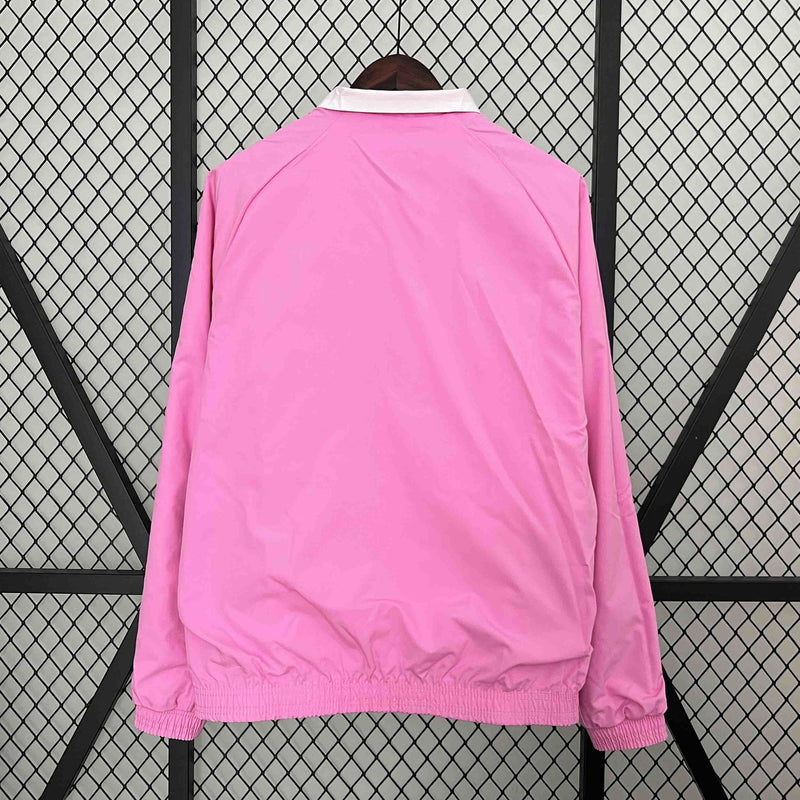 Corta-Vento Alemanha Dupla-Face - Rosa/Branco