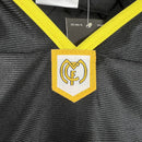 Camisa Retrô Real Madrid 1998/99 II Away - Manga Longa - Preta Com Dourado