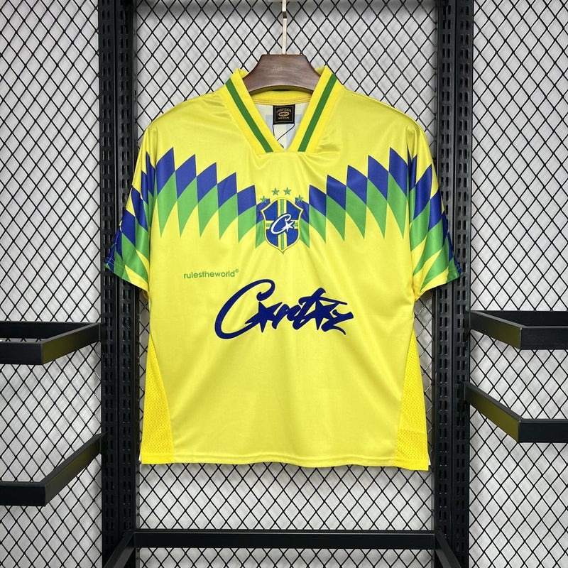 Camisa Retrô Brasil 1995 Corteiz - Edição Especial - Amarela