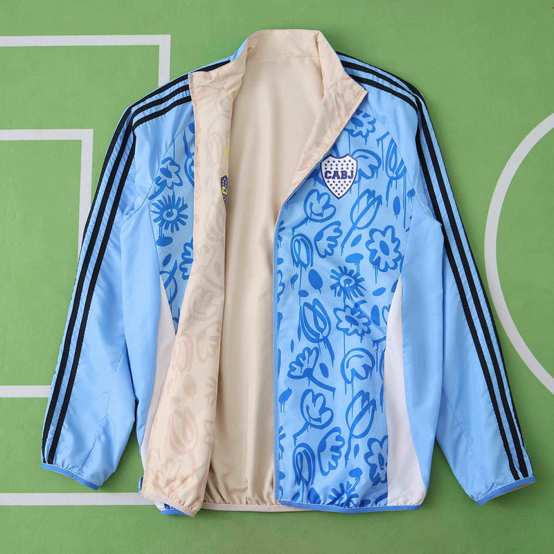 Corta-Vento Boca Juniors 24/25 Dupla-Face - Azul/Bege