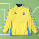 Corta-Vento Suécia 2024 Dupla-Face Amarelo/Azul Adidas