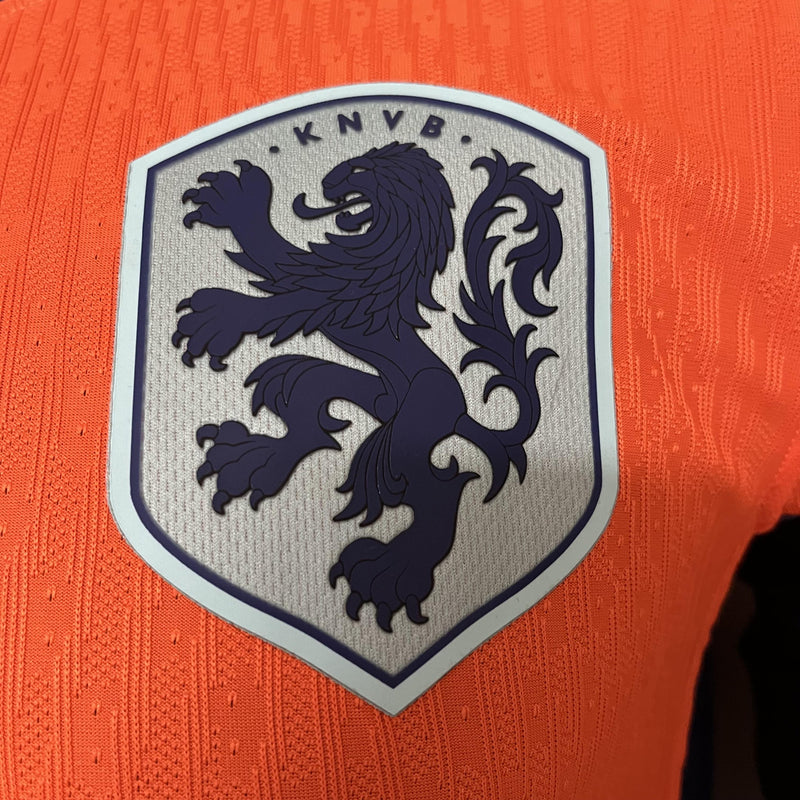 Camisa Holanda 2024/25 I Home - Jogador - Laranja