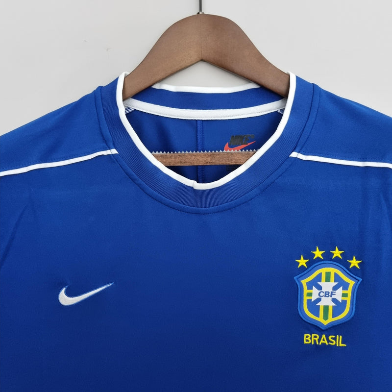 Camisa Retrô Brasil 1998 II Away - Azul - Nike