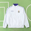 Corta-Vento Real Madrid Retrô Dupla-Face Kelme Branco/Roxo