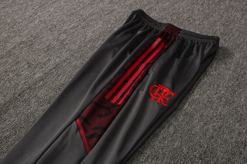 23/24 Conjunto Comissão Flamengo - Frio Zíper Curto - Vermelho