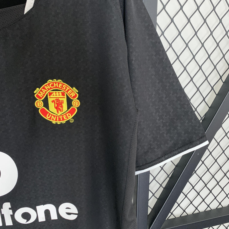 Camisa Retrô Manchester United 2003/2004 II Away - Preta - Nike
