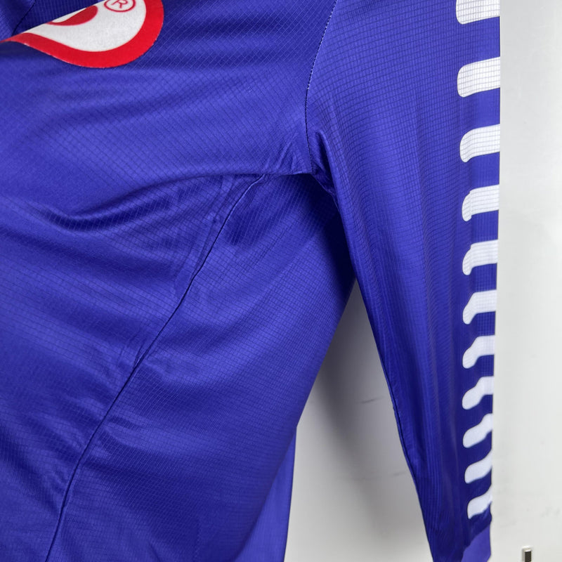 Camisa Retrô Fiorentina 1998 Nintendo I Home - Roxa - Manga Longa Fila