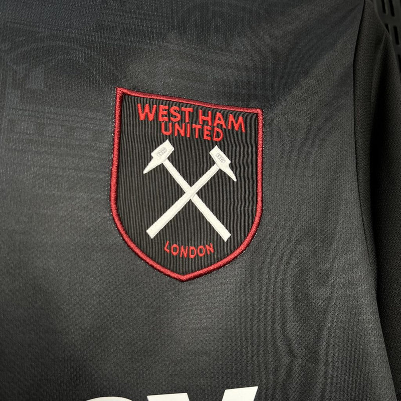 Camisa West Ham 2024/25 III Third - Torcedor - Preta