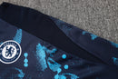 24/25 Conjunto Treino Chelsea - Frio Zíper Curto - Azul Escuro