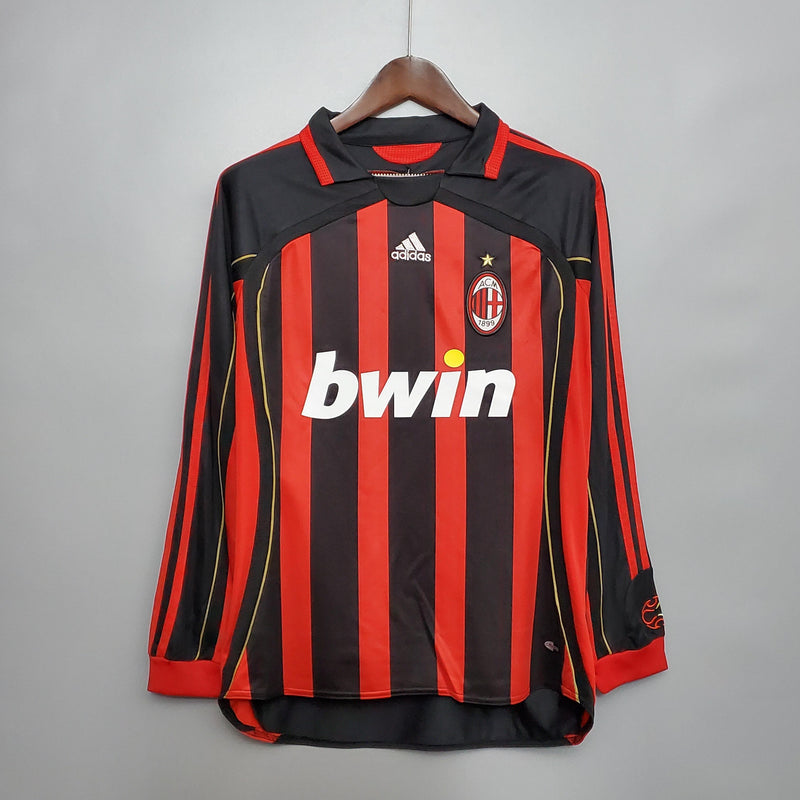 Camisa Retrô Milan 2006/2007 I Home - Manga Longa Adidas