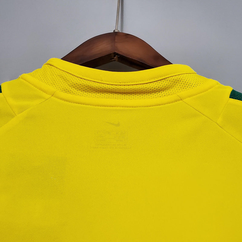 Camisa Retrô Brasil 2002 I Home - Amarelinha - Nike