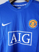 Camisa Retrô Manchester United 2007/2008 II Away - Azul Manga Longa Nike