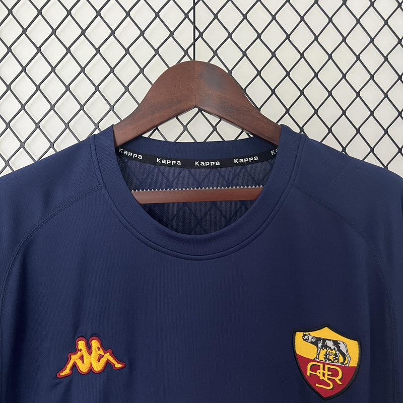 Camisa Retrô Roma 2000/2001 III Third - Azul - Kappa