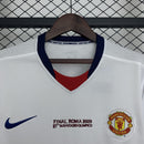 Camisa Retrô Manchester United 2008/2009 Final Champions League - Manga Longa - Branca Away