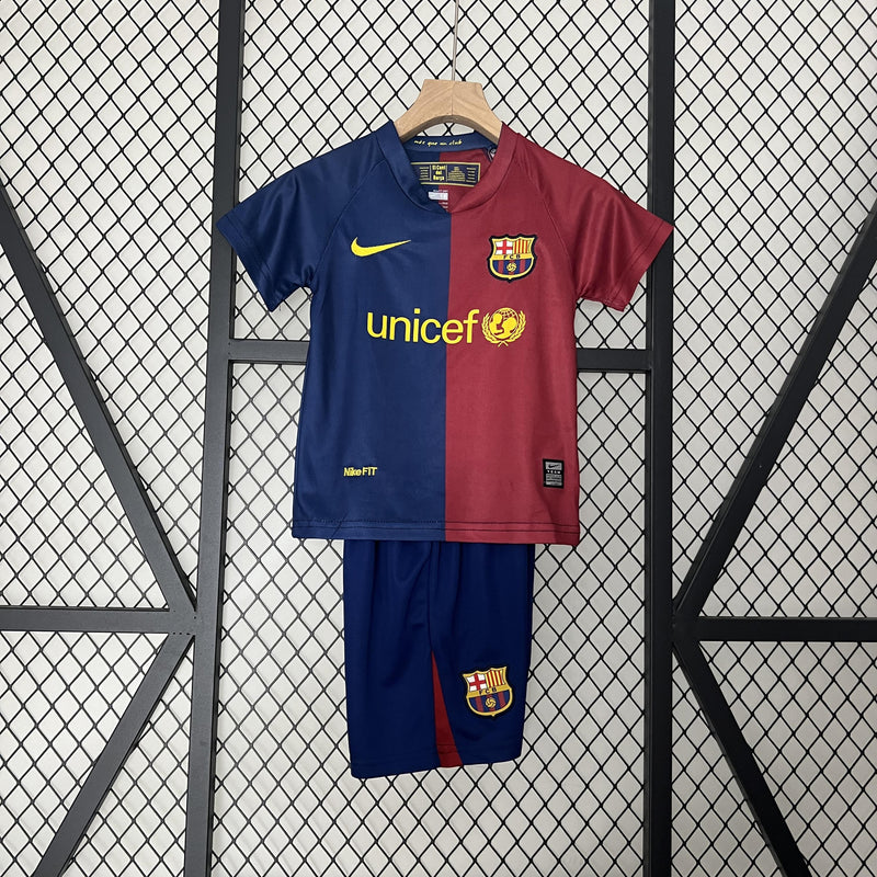 Conjunto Infantil Retrô - Barcelona 2008/09 I Home