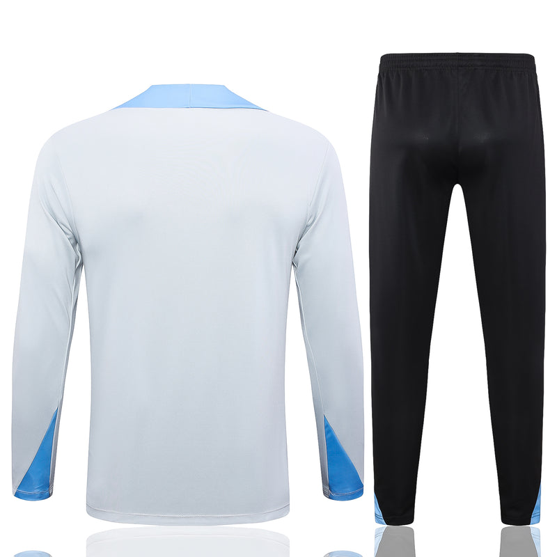 24/25 Conjunto Treino Tottenham - Frio Zíper Curto - Branco