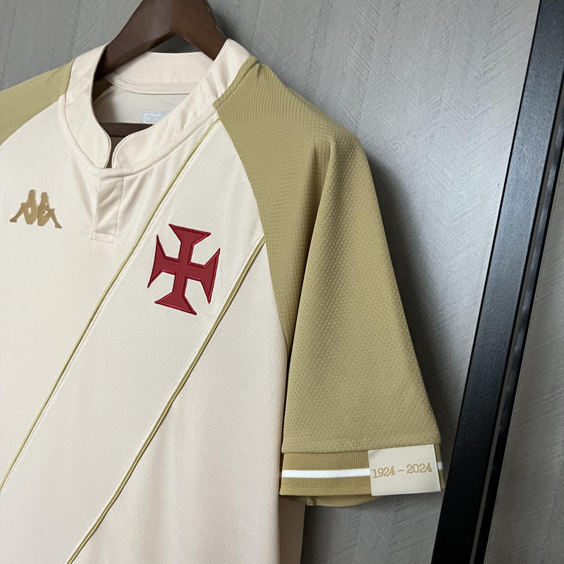 Camisa Vasco 2024/25 III Third - Torcedor - Branca e Dourada - Consciência Negra